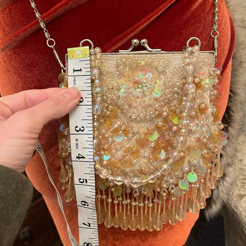Vintage Hand Beaded Crossbody Purse - Picture 12 of 13